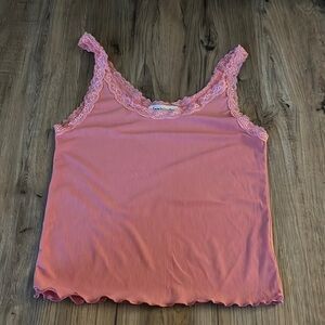 Pink impressions tank top